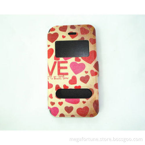 Flip PU leather cases, models for Samsung/iPhone 5S available, various pattern, fashionable design